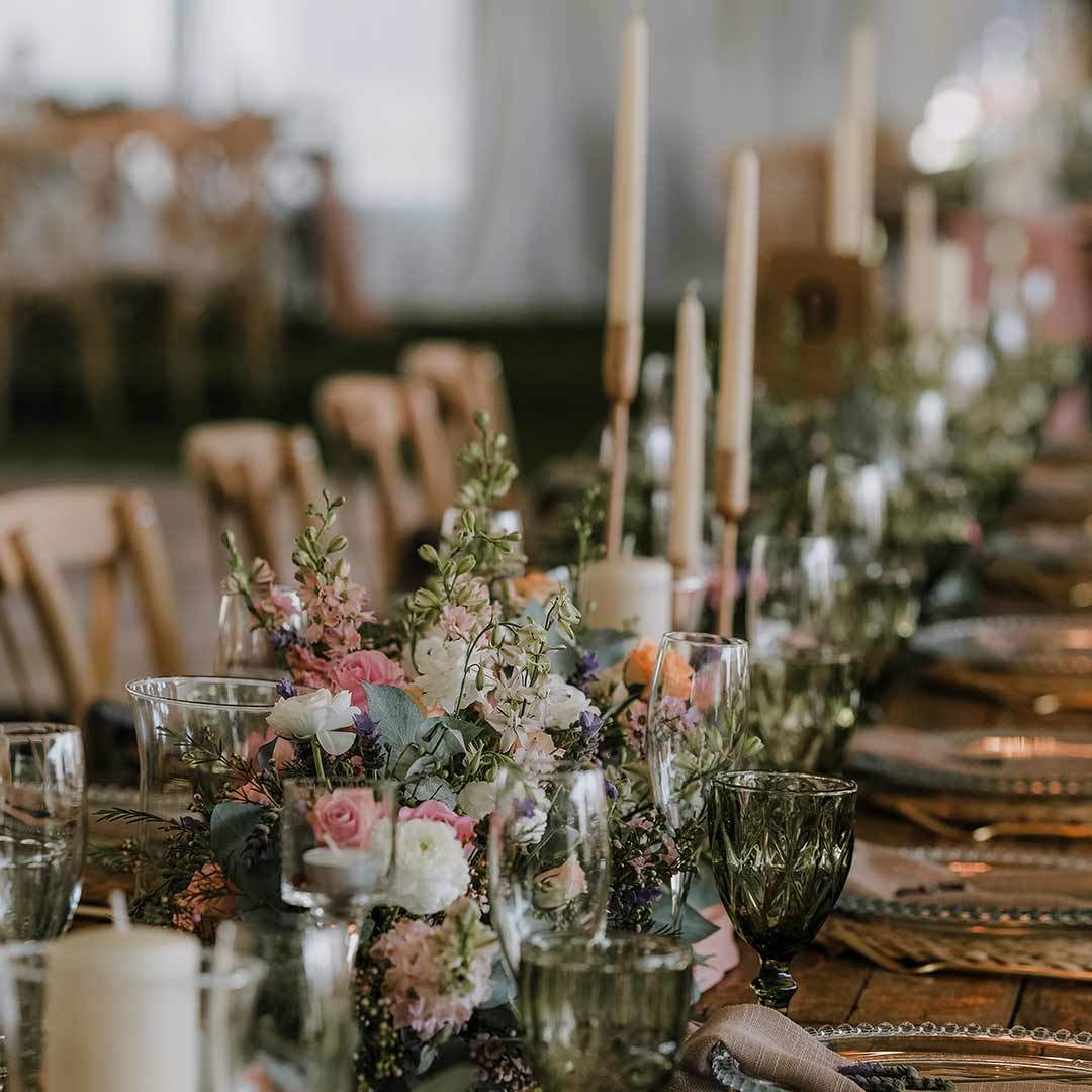 Corporate event floral centerpieces